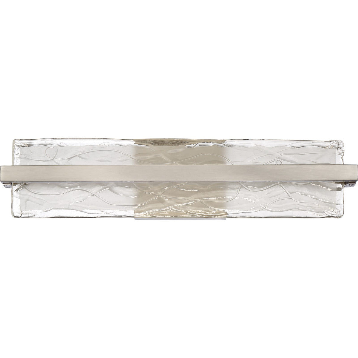 Quoizel Glacial 22in 1-Light Vanity Light | Modern Brushed Nickel and Clear Textured Glass | Bathroom Vanity | 22 x 4.75 x 5 in | Model PCGL8522BN