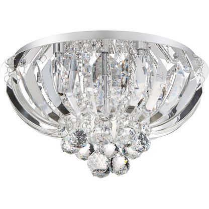 Quoizel Platinum Glisten 5 Light Flush Mount, Polished Chrome