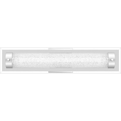Quoizel Glitz 22in LED Bath Light | Polished Chrome and Clear Crystal Glass | Bathroom Vanity | 21.75 x 3.25 x 4.75 in | Model PCGZ8522C