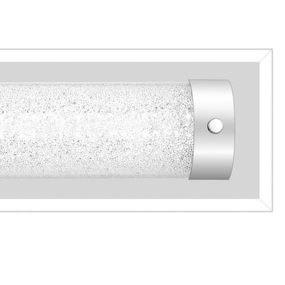 Quoizel Glitz 22in LED Bath Light | Polished Chrome and Clear Crystal Glass | Bathroom Vanity | 21.75 x 3.25 x 4.75 in | Model PCGZ8522C