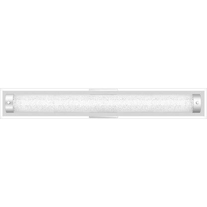Quoizel Glitz 32in LED Bath Light | Polished Chrome and Clear Crystal Glass | Bathroom Vanity | 31.75 x 3.25 x 4.75 in | Model PCGZ8532C