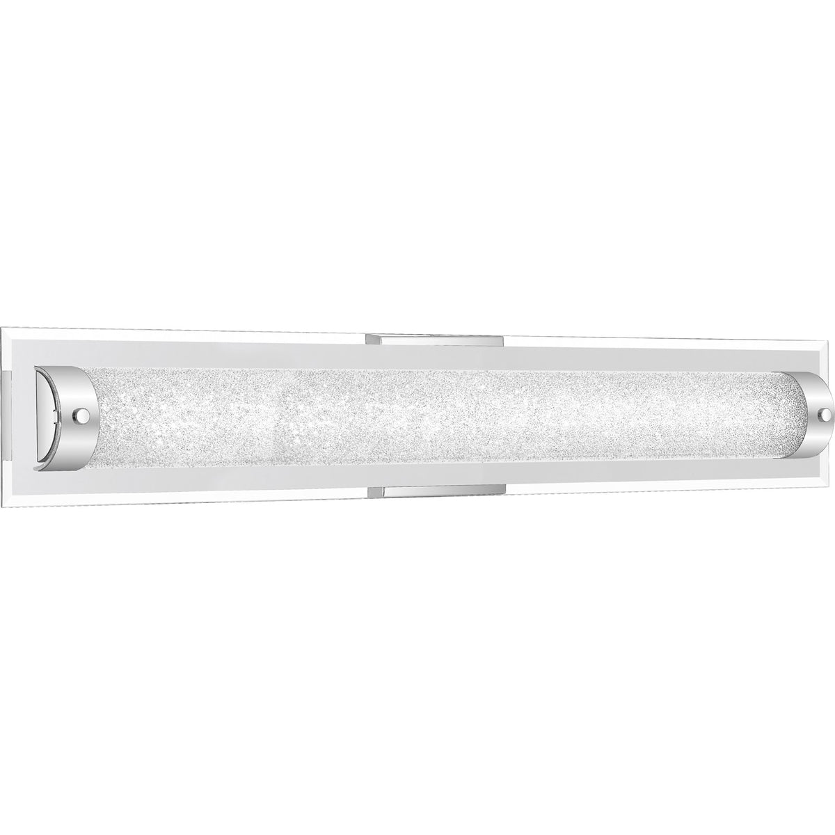 Quoizel Glitz 32in LED Bath Light | Polished Chrome and Clear Crystal Glass | Bathroom Vanity | 31.75 x 3.25 x 4.75 in | Model PCGZ8532C