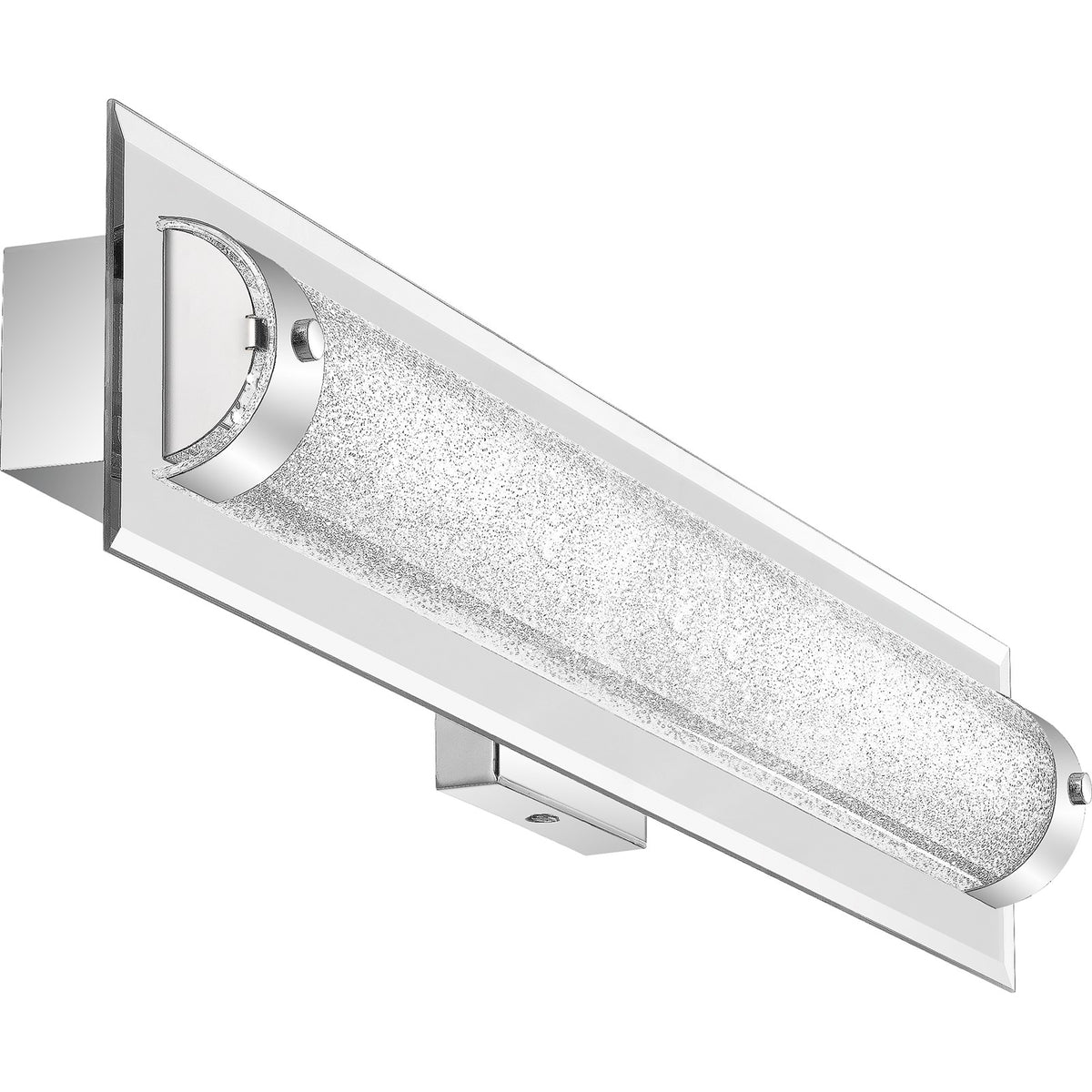 Quoizel Glitz 32in LED Bath Light | Polished Chrome and Clear Crystal Glass | Bathroom Vanity | 31.75 x 3.25 x 4.75 in | Model PCGZ8532C