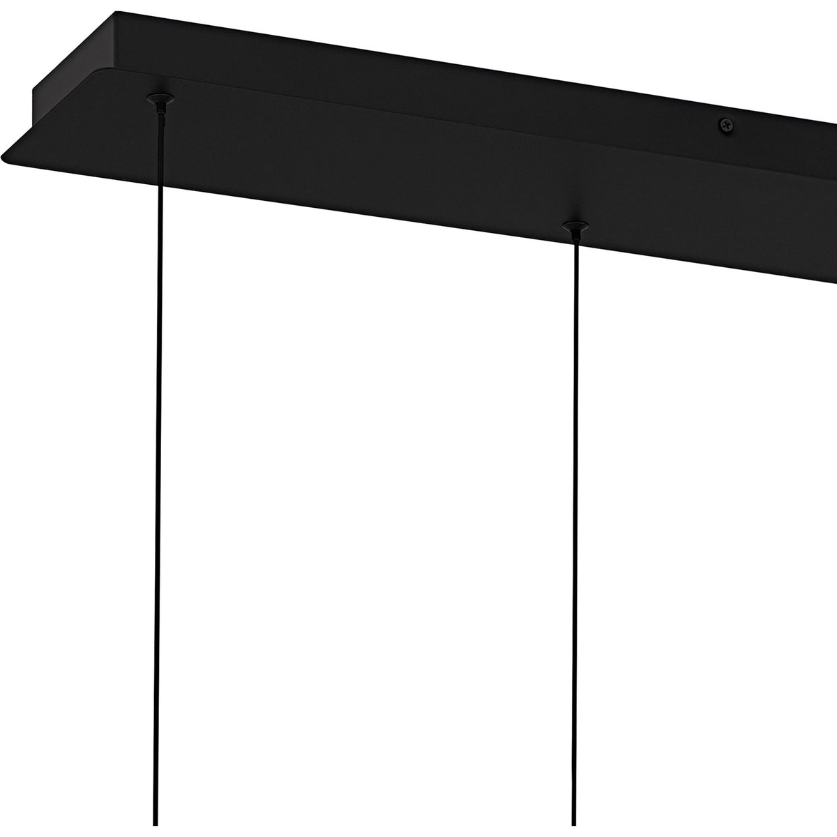 Quoizel Harvick 44in Linear Island Chandelier | Modern Matte Black and Gold LED | Kitchen Island & Dining Room | Model PCHVK144MBK