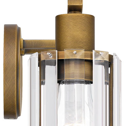 4 Light Bathroom Vanity Light, Clear Beveled Crystal