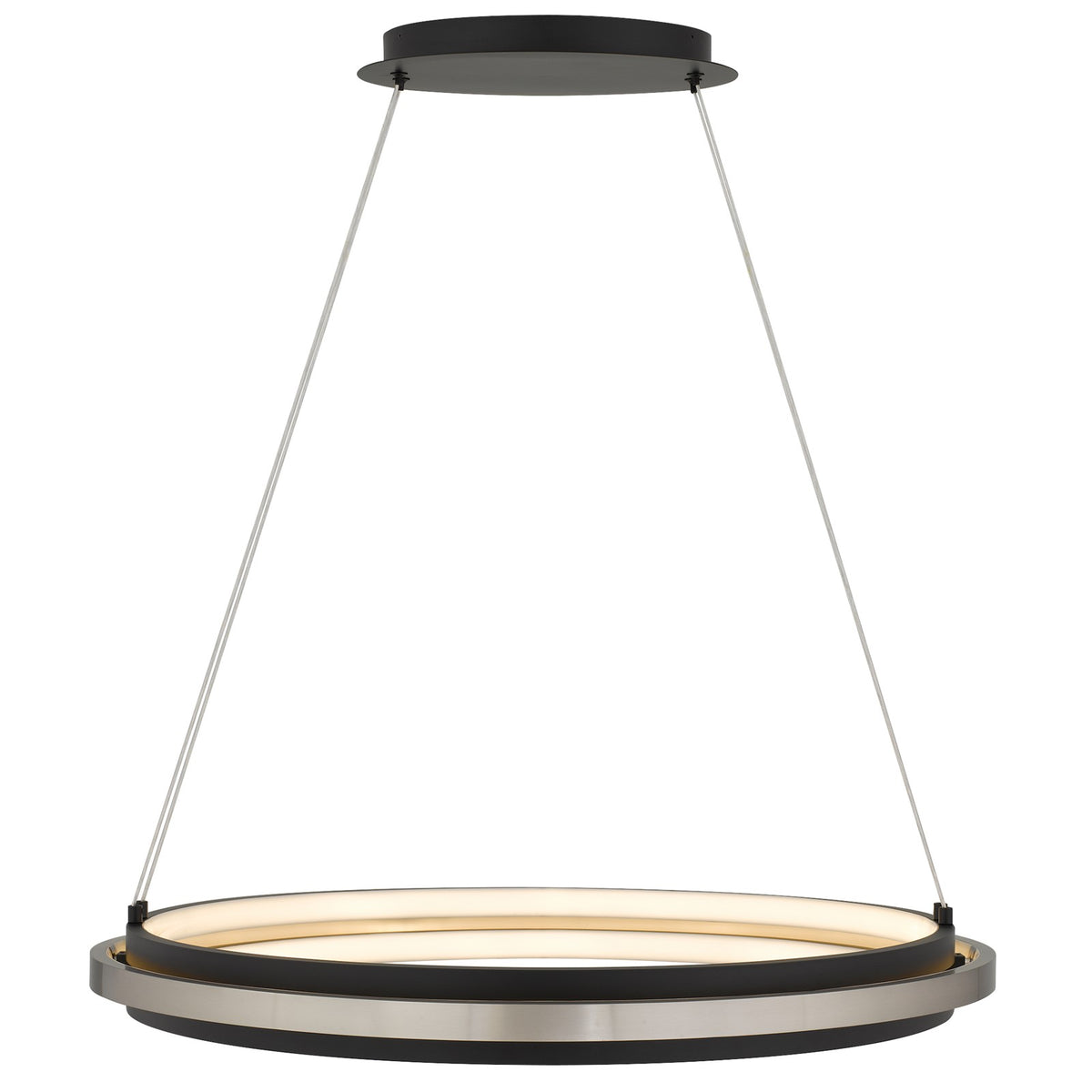 Quoizel Isabelle 32.5in LED Pendant | Modern Matte Black Steel | Kitchen Island & Dining Room | 32.5 x 32.5 x 3.5 in | Model PCISB2832MBK