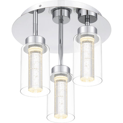 Quoizel Jade LED Flush Mount, Polished Chrome/Clear