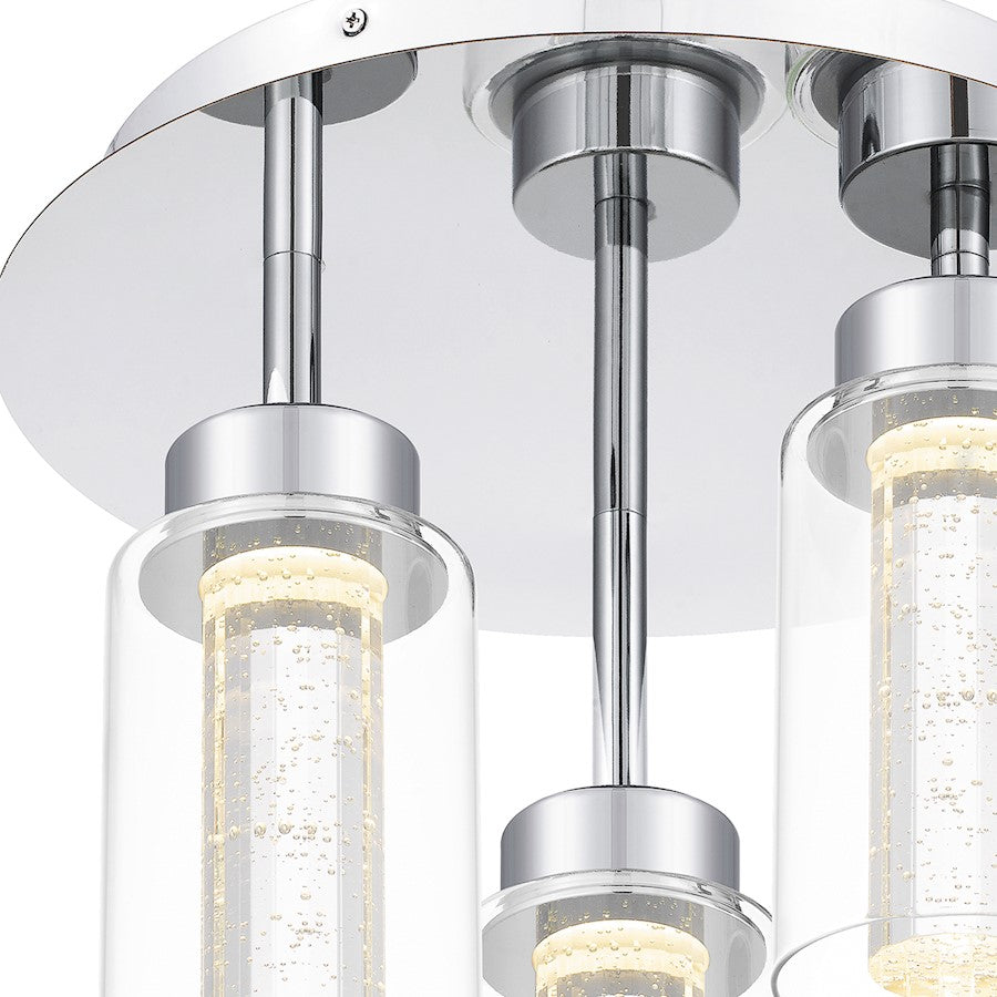 Quoizel Jade LED Flush Mount, Polished Chrome/Clear