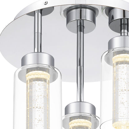 Quoizel Jade LED Flush Mount, Polished Chrome/Clear