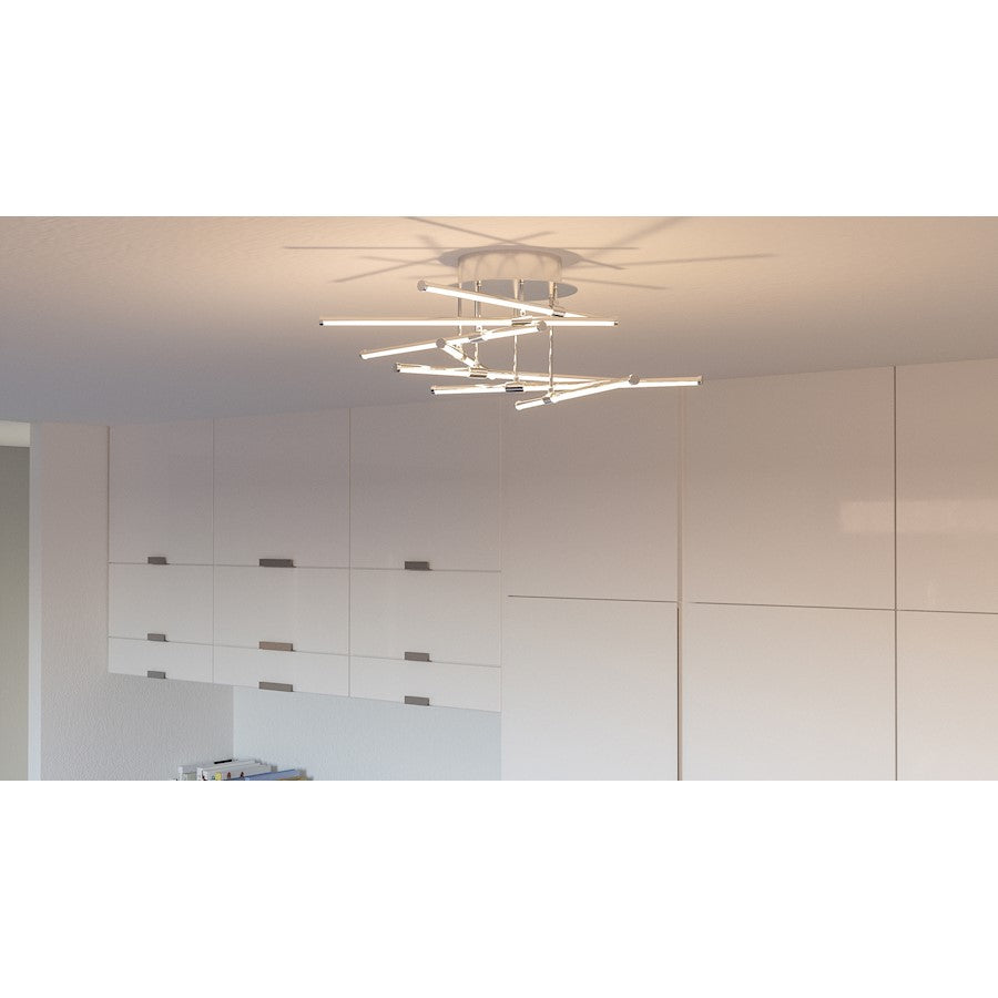 Quoizel Platinum Lightshow Semi-Flush Mount, Polished Chrome