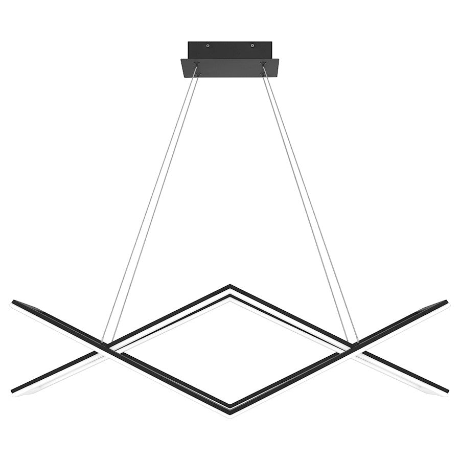Quoizel Newman Light Island Chandelier, Matte Black
