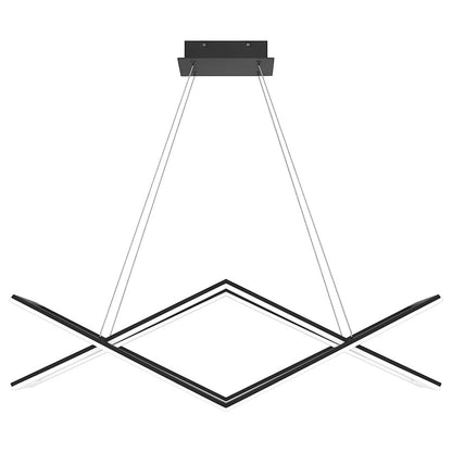 Quoizel Newman Light Island Chandelier, Matte Black