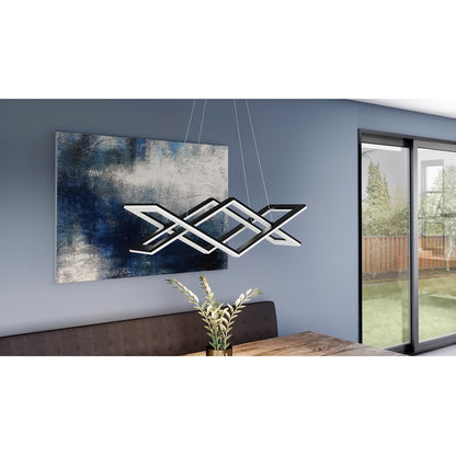 Quoizel Newman Light Island Chandelier, Matte Black
