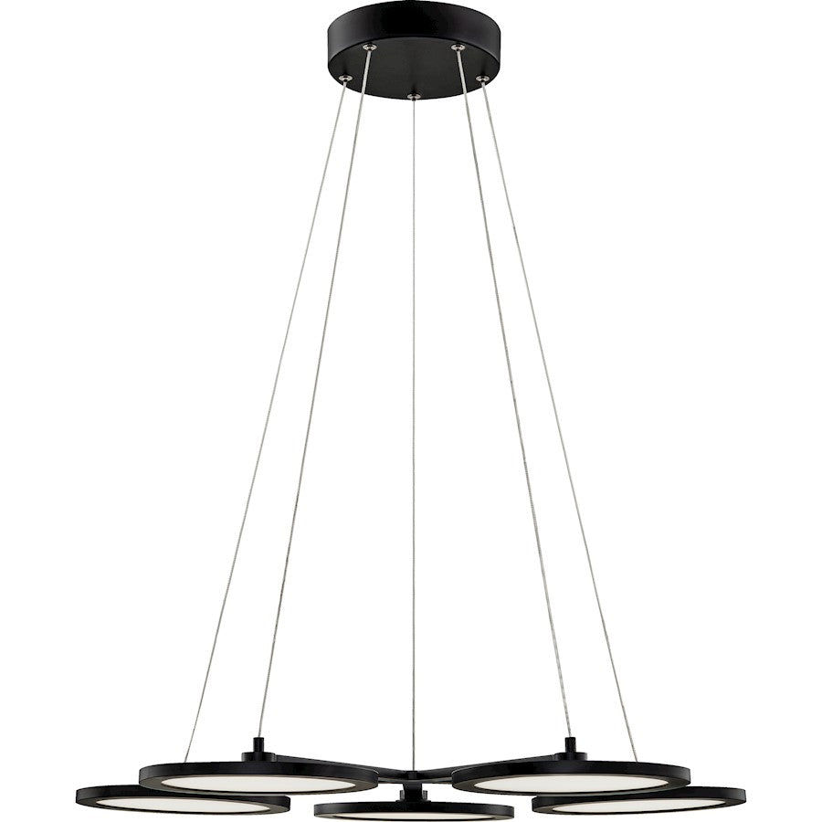 Quoizel Nitro 26.5" LED Light Chandelier, Matte Black