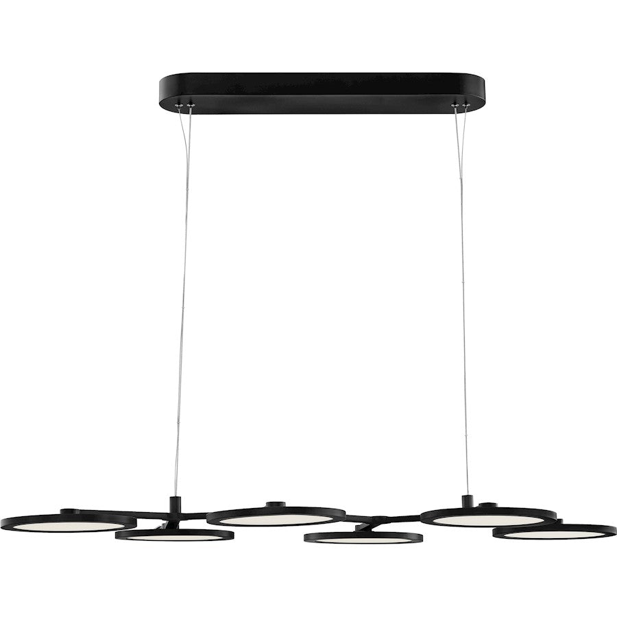 Quoizel Nitro Linear LED Light Chandelier, Matte Black