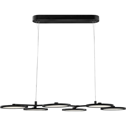 Quoizel Nitro Linear LED Light Chandelier, Matte Black