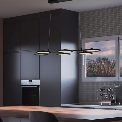 Quoizel Nitro Linear LED Light Chandelier, Matte Black