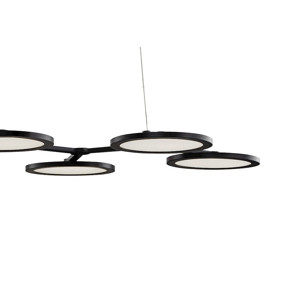 Quoizel Nitro Linear LED Light Chandelier, Matte Black