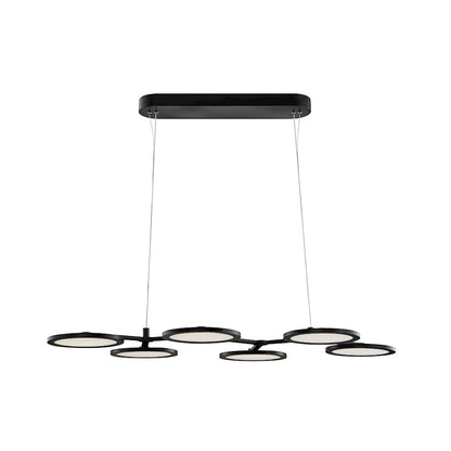 Quoizel Nitro Linear LED Light Chandelier, Matte Black