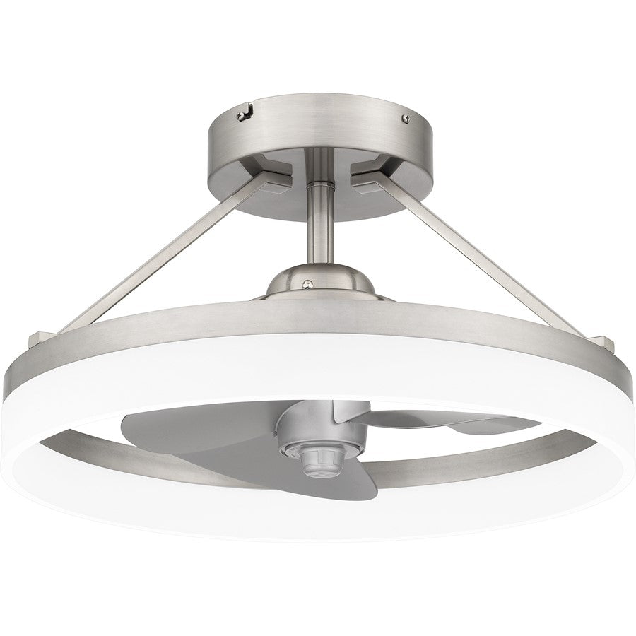 Quoizel Cohen LED Fandelier, Brushed Nickel/White Acrylic - PCOH3120BN