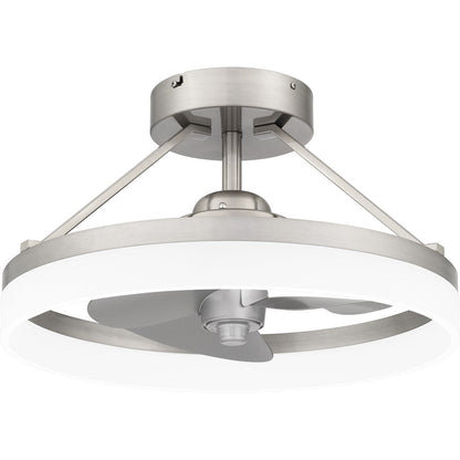 Quoizel Cohen LED Fandelier, Brushed Nickel/White Acrylic - PCOH3120BN