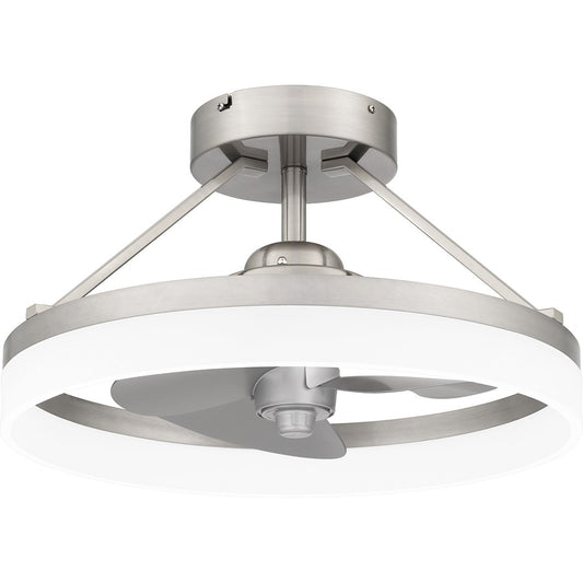Quoizel Cohen LED Fandelier, Brushed Nickel/White Acrylic - PCOH3120BN
