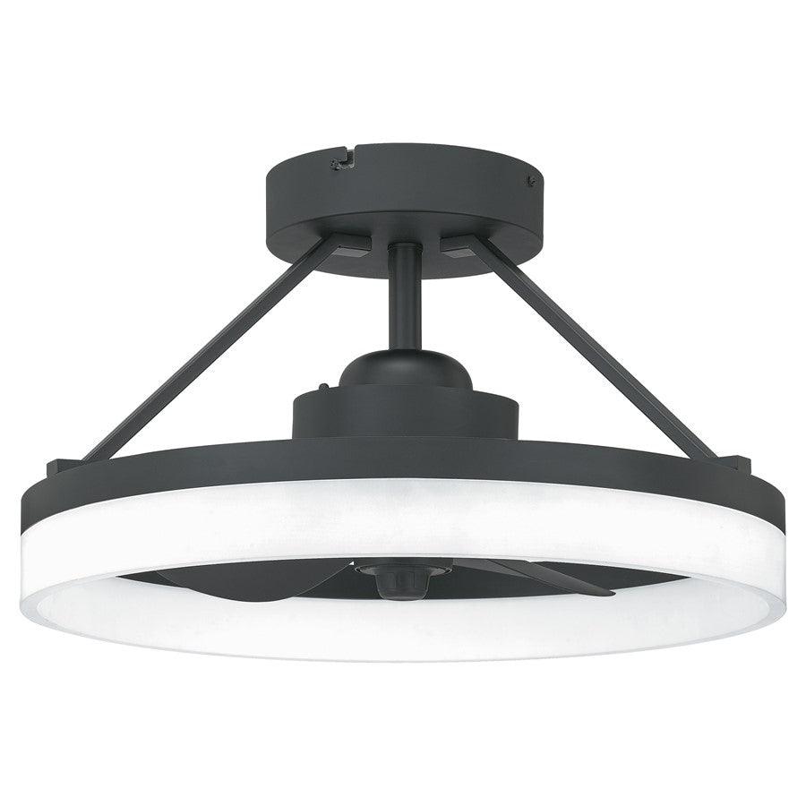 Quoizel Cohen LED Fandelier, Oil Rubbed Bronze/White Acrylic - PCOH3120OI