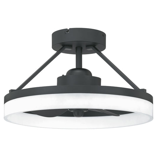 Quoizel Cohen LED Fandelier, Oil Rubbed Bronze/White Acrylic - PCOH3120OI