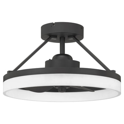 Quoizel Cohen LED Fandelier, Oil Rubbed Bronze/White Acrylic