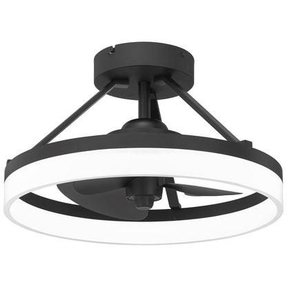 Quoizel Cohen LED Fandelier, Oil Rubbed Bronze/White Acrylic