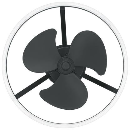 Quoizel Cohen LED Fandelier, Oil Rubbed Bronze/White Acrylic