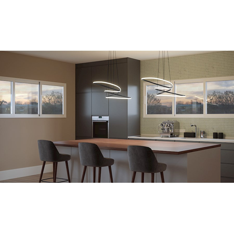 LED Pendant, Matte Black