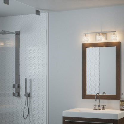 Quoizel Purcell 3 Light Bath, Polished Chrome