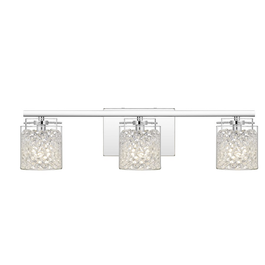 Quoizel Purcell 3 Light Bath, Polished Chrome