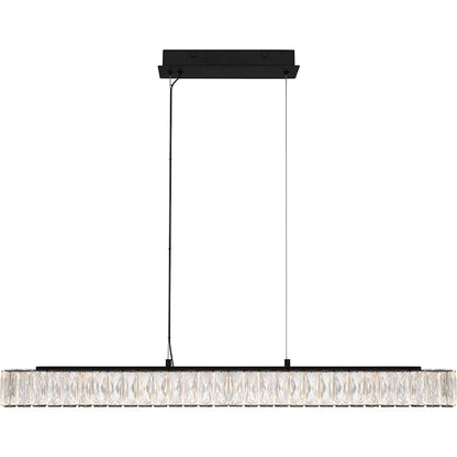 Quoizel Reese Integrated LED Island Light, Black/Clear Crystal