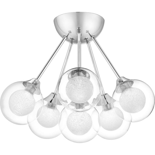 Quoizel Spellbound 6 Light Semi-Flush Mount, Polished Chrome