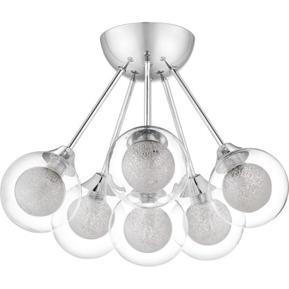 Quoizel Spellbound 6 Light Semi-Flush Mount, Polished Chrome