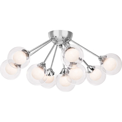 Quoizel 9 Light Platinum Spellbound Semi-Flush, Polished Chrome