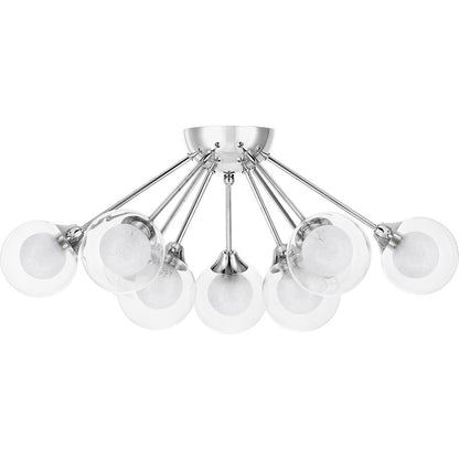 Quoizel 9 Light Platinum Spellbound Semi-Flush, Polished Chrome