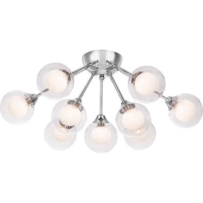 Quoizel 9 Light Platinum Spellbound Semi-Flush, Polished Chrome