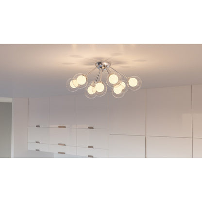 Quoizel 9 Light Platinum Spellbound Semi-Flush, Polished Chrome