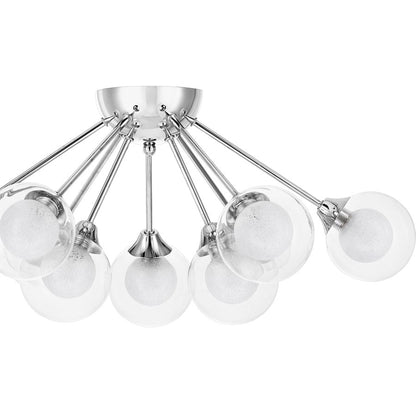 Quoizel 9 Light Platinum Spellbound Semi-Flush, Polished Chrome