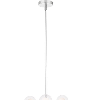 9 Light Platinum Spellbound Pendant, Polished Chrome