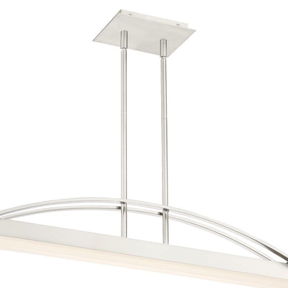 Quoizel Platinum Sabre Island Chandelier, Brushed Nickel