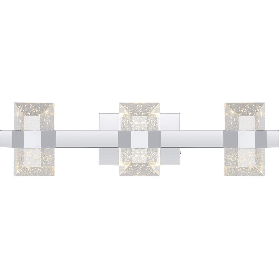 Quoizel Selena 24" LED Bath Light, Chrome/Clear Bubble Glass - PCSEL8624C