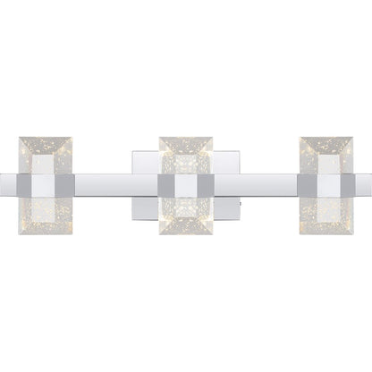 Quoizel Selena 24" LED Bath Light, Chrome/Clear Bubble Glass - PCSEL8624C