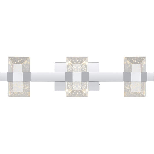 Quoizel Selena 24" LED Bath Light, Chrome/Clear Bubble Glass - PCSEL8624C