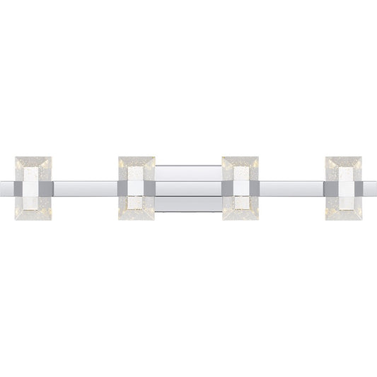 Quoizel Selena 36" LED Bath Light, Chrome/Clear Bubble Glass - PCSEL8636C