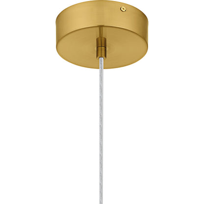 Quoizel Skye 5in 1-Light Mini Pendant | Modern Brushed Gold and Clear Bubble Crystal Glass | Kitchen Island & Bar | 5 x 5 x 7 in | Model PCSKY1505BRG