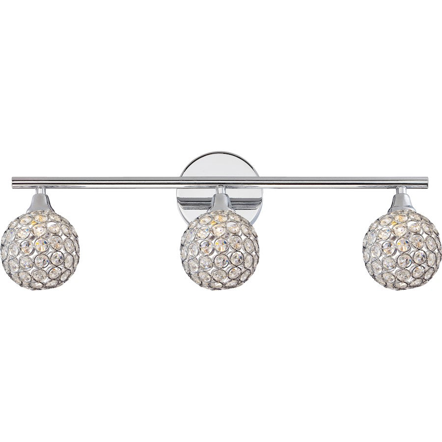 Quoizel Platinum Shimmer 3 Light Vanity Light in Polished Chrome